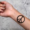 4 x 'Peace Sign' Temporary Tattoos - Water Resistant, Skin-Safe,