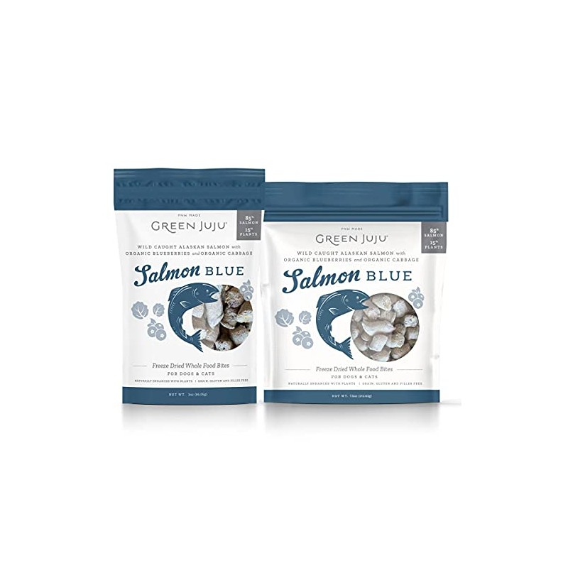 Green Juju, Freeze Dried Salmon Blue, 7.5 Ounce