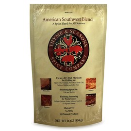 Thyme & Seasons Gourmet American Southwest Spice - Dry Rub Marinade, Seasoning, Grilling, Barbecue, Premium Sauces, Dressing, Smoking Meats - 16 oz