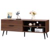 HollyHOME Wood TV Stand for TVs up to 65", Mid