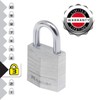 Master Lock 9130EURDCC Key Padlock in Aluminium, Grey, 3 x