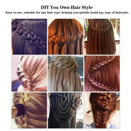 Splenssy - Rodillos electrónicos para el cabello, herramientas inteligentes para peinar el cabello, máquina eléctrica y trenzadora, funciona con pilas (no incluidas)