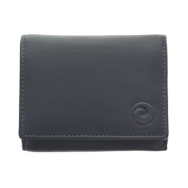 Mala Leather Origin Collection Compact Leather Purse with RFID Protection 3273_5 Navy