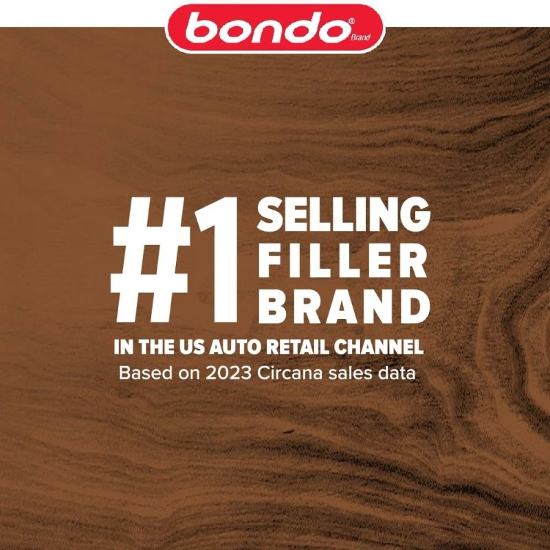 Bondo Wood Filler 12 oz with Hardener 0.5 oz, Repairs