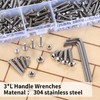 Pack of 550 M3 M4 M5 Screws Set, Allen Screws