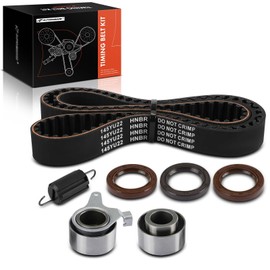 A-Premium Engine Timing Belt Kit Compatible with Mazda, Ford, Kia & Mercury Cars - Miata 1990-1997 1999-2005, MX-3 1994-1996, Protege 1990-1998, Escort 1991-1996, Sephia, Capri, Tracer - 1.6L 1.8L