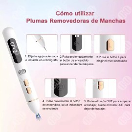 Herramienta Para Quitar Verrugas Ciicii Pluma Cauterizador, Portátiles Recargables Para Quitar Manchas Con Foco, Nivel De 9 Engranajes