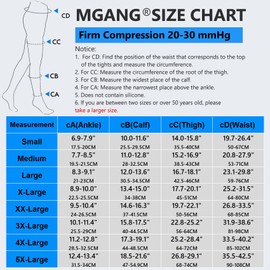 MGANG Medical Compression Pantyhose for Women & Men, Footless Waist High Compression Stockings Opaque, 20-30 mmHg Support Pantyhose, Firm Support Hose for Edema, Varicose Veins, Nursing, Navy Blue S