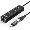 atolla USB3.0 Hub Wired LAN RJ45 Adapter, USB HUB 3