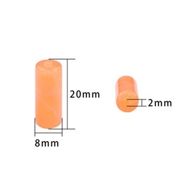 20 Pieces Long Acrylic Tube Beads, Beading, Coloured Loose Beads Vintage Beads for DIY Handmade Jewellery Making, Holiday Decorations, 8mm x 20mm - Threading Hole 2mm, Olive Green