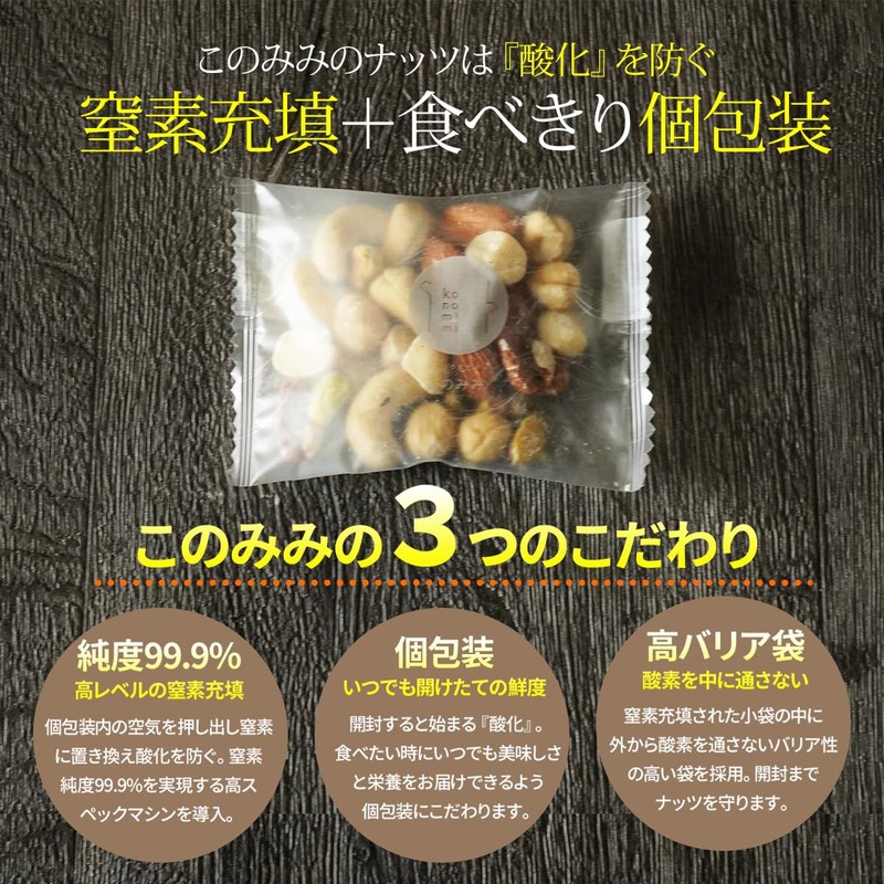 Konomimi 7 Varieties Mixed Nuts, Individually Wrapped, Unsalted, Raw, Pistachio,
