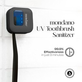UV-C Sanitizer and Holder, Toothbrush Case - Manual/Electric Toothbrush Cover for Any Toothbrush Head Light Wall