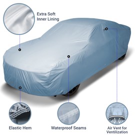 iCarCover Premium Car Cover for 1973-1977 Chevy Chevelle 2-Door Waterproof All Weather Rain Snow UV Sun Hail Protector for Automobiles, Automotive Accessories Full Exterior Indoor Outdoor Car Cover