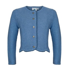 Isar-Trachten Amy 47068 Children's Cardigan Denim Blue, denim blue
