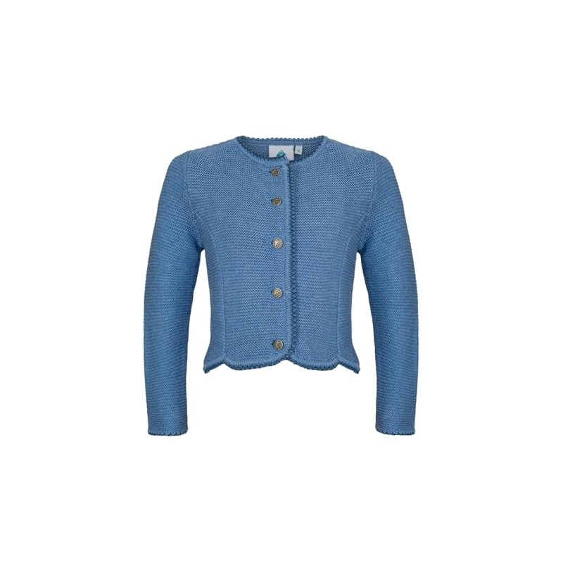 Isar-Trachten Amy 47068 Children's Cardigan Denim Blue, denim blue