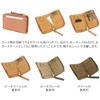 Genten GE-42745 Women's Key Case, Genuine Leather, Peach Beige