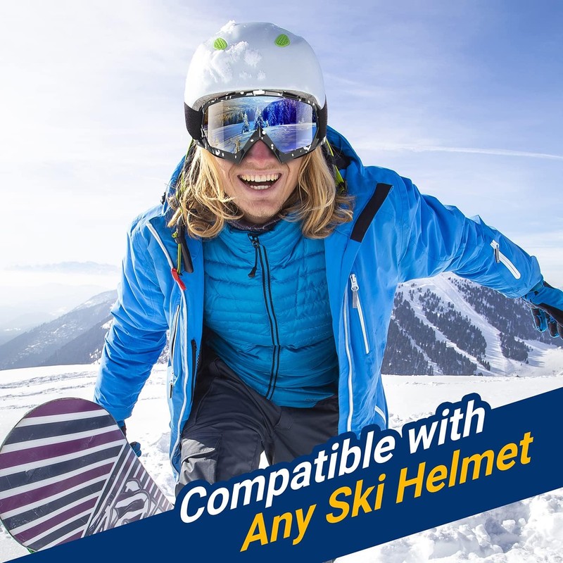 ZANZER Adult Ski Goggles, 2-Pack Snowboard Goggles for Youth, Teens,
