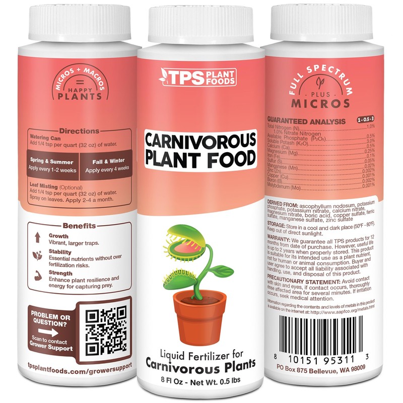 Carnivorous Plant Fertilizer, Complete Liquid Plant Food for All Carnivorous