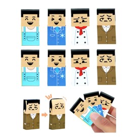 aninako Erasers, Set of 8, Uncle Bald Eraser, Kneading Eraser, Fashionable Eraser, Funny Cute Pencil Eraser, Keepsake Favors, Popular, Learning Stationery, Students, Kids, Children, Drawing, DIY,