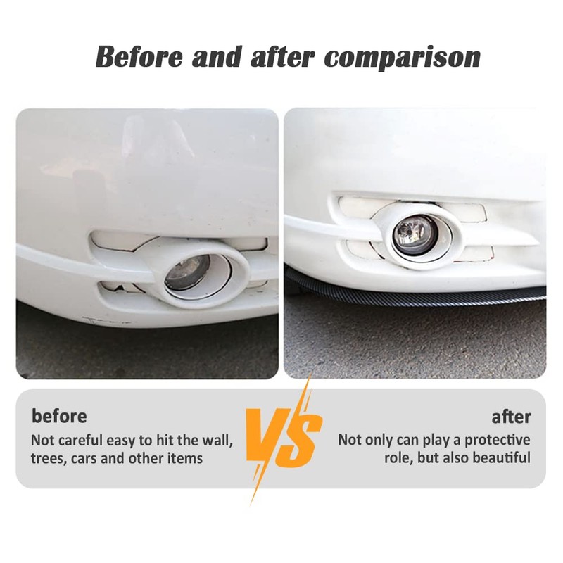 8.2Ft Carbon Fibre Front Lip As Front Bumper Protector,Upgraded Widen