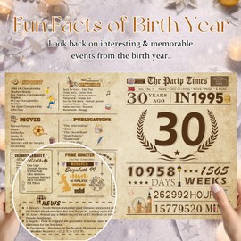 30th Birthday Cards Funny 3D Pop Up Gifts With Envelope for Women Men Anniversary Party Decorations Born In 1995 30 Year Old Poster Retro Greeting Card for Daughter Sister Brother Friend Son Her Him