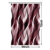 Ruelvth Burgundy Shower Curtain, Modern Abstract Ombre Burgundy Striped Shower