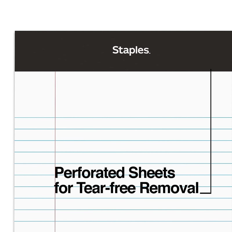 Staples TRU RED Notepads, 5 x 8 Inch, Narrow Ruled