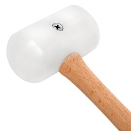 The Beadsmith Double-Sided Nylon Hammer - Double Plastic Non-Marring Mallet, 10.5 Inches, Two-Sided 2 oz Head w/ 1.5-Inch Flat and Domed Faces