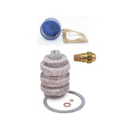Oil Burner Tune Up Kit 0.65 Gallon 80° Solid Nozzle, 1A-30 Original Wool (Felt) Oil Filter and"A" Pump Screen (Oil Burner Maintenance Kit)