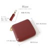 LIZDAYS Women's Bi-fold Wallet, Genuine Leather, Round Zipper, Camel