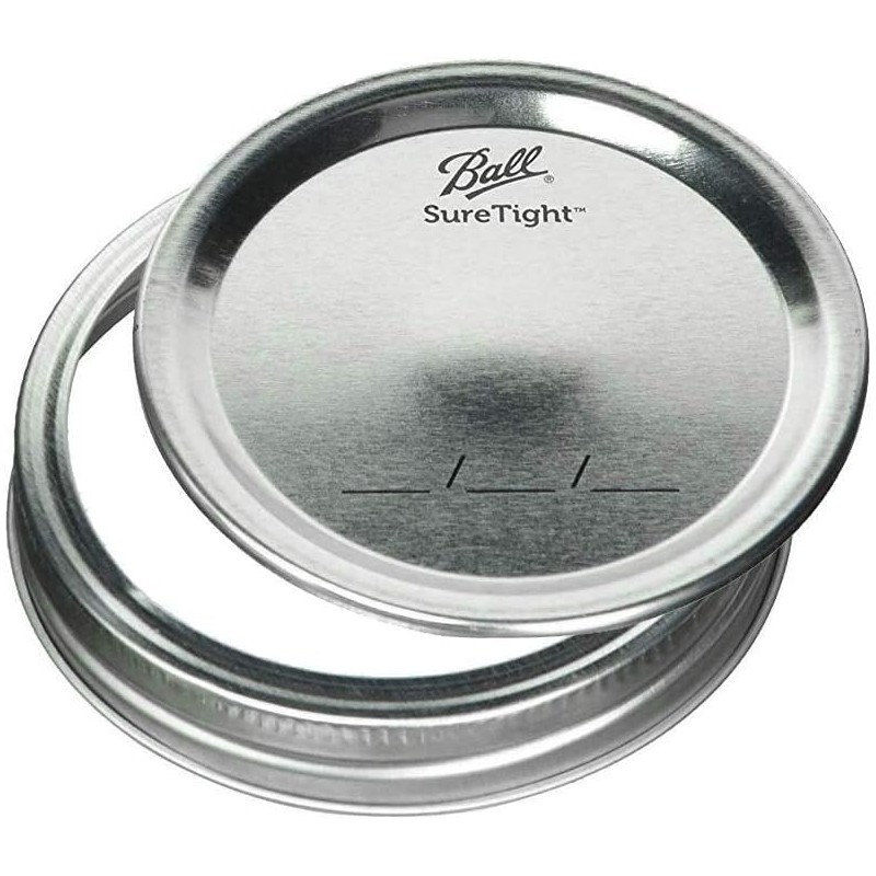Ball Regular Mouth Mason Jars with Lids & Bands, Half