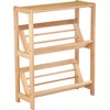 Winsome Mission Beech Wood 4-Tier Bookshelf with Slanted Shelf, Natural