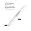 MSY BIGSUNNY Stainless Steel Precision Serrated Tips Food Tongs (1,