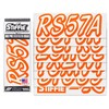 STIFFIE Whipline Solid White/Orange 3" Alpha-Numeric Registration Identification Numbers Stickers