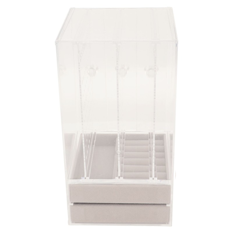 5 Drawers Acrylic Earring Holder Dustproof Storage Display Transparent Acrylic
