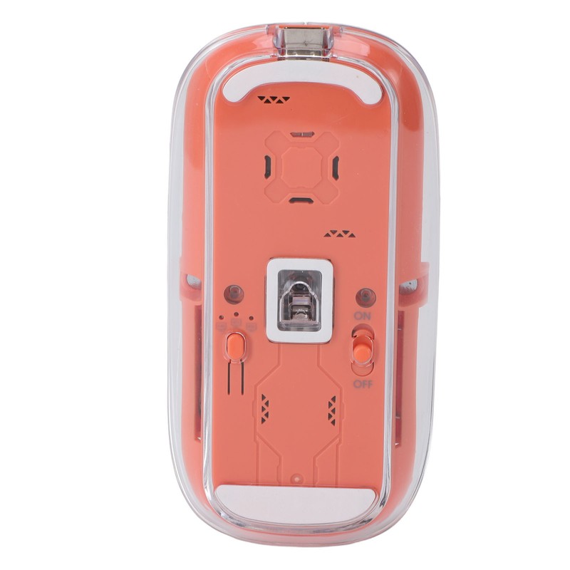 Transparent Computer Mouse 2.4G BT1 BT2 Tri Mode USB Rechargeable