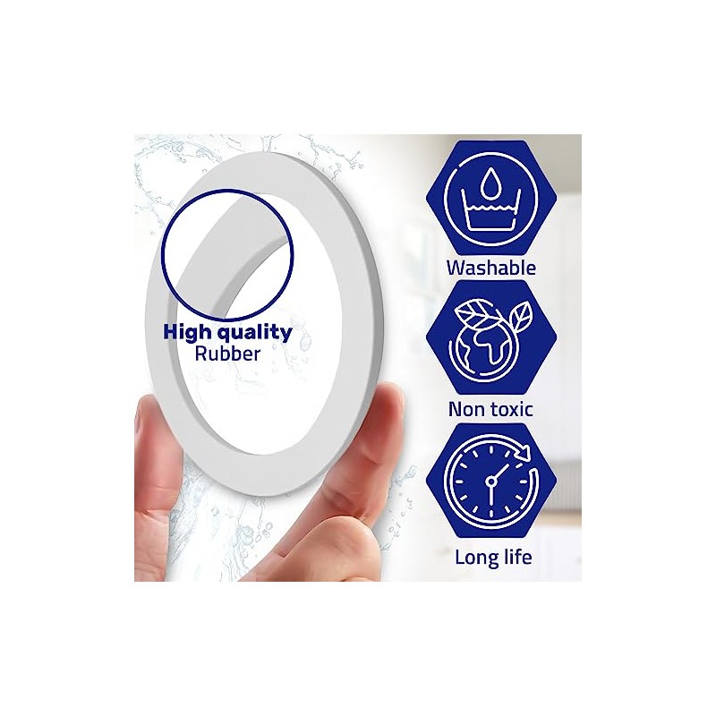 Set of 3 Rubber Gasket is Suitable for 6 Cup