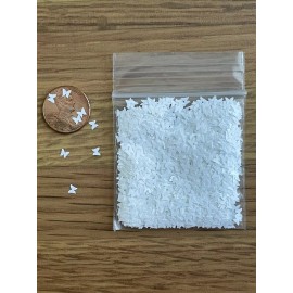 Baby Emma 2007 Solvent Resistant BUTTERFLY shape Glitter (Matte White) Nail Art Face Crafts-US