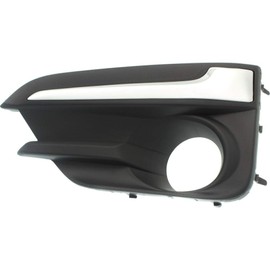 KarParts360 For Subaru Impreza Fog Light Cover 2017 2018 2019 Driver and Passenger Side Pair/Set | Primed | Hatchback/Sedan | w/Chrome | DOT Certified | SU1038113, SU1039113 | 57731FL050, 57731FL040