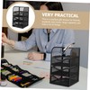 VILLFUL Multi Desktop Organizer Box for Stationery Storage Three-Drawer Hollow