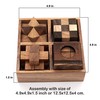 BSIRI Wooden Puzzle Box Set (4 Games) - Challenging Brain