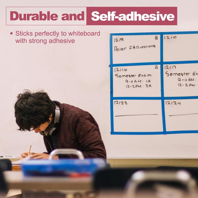 PATIKIL 5 Pack Dry Erase Tape 7mm 1/4" Wide Dry