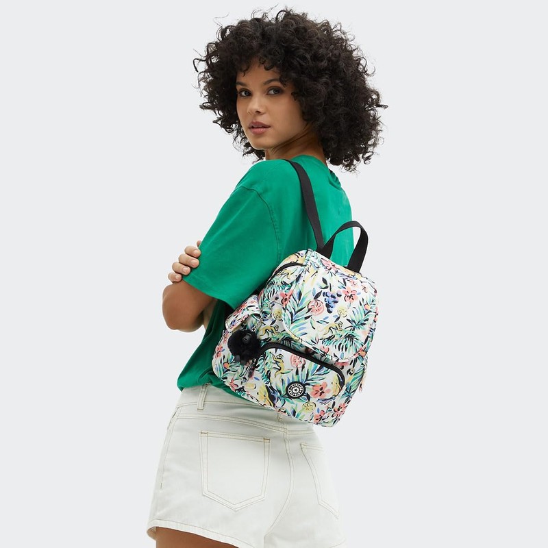 Kipling CITY PACK MINI Small backpack, Cocktail Floral (Orange)