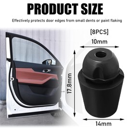 Gasedin 8 PCS Car Door Overslam Bumper Stopper, Rubber Auto Front and Rear Doors Shock Absorber, 8219128010 Door Side Shock Absorption Protection Pads Guards, Car Accessories