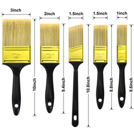 30 Piece Great Value Multi use(3INCH 2INCH 1.5INCH 1.5ANGLE SASH 1INCH) Paint Brush,Paint Brushes,Paint Brushes Set for Home Furniture Fences and Wall Trim