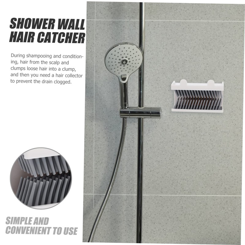 Operitacx Bathroom Hair Catcher Wall Mounted Reusable Shower Hair Trap