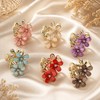 6PCS Flower Hair Clips Small Dainty Mini Metal Claw