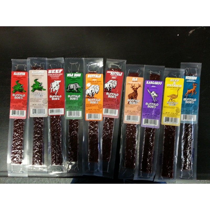 Buffalo Bob's Exotic Jerky Assortment - 10 Flavor Variety Pack