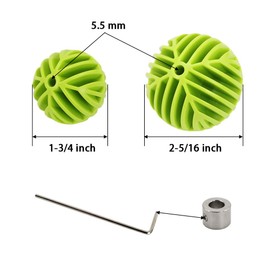 QZATTCAEN Flex Bit Placement Tool & Bumper Ball Guide Kit for 3/16" Shank Drill Bits - Includes 1-3/4" & 2-5/16" Guides for Cable Installation