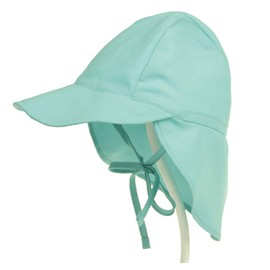 MUNSKT Children's Sun Hat, Baby Sun Hat with Adjustable Chin Strap and Neck Flap, UPF 50+ UV Protection, Breathable, Quick-Drying Mesh Fabric for Toddlers, Green, L